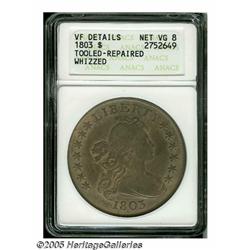 1803 S$1 --Tooled, Repaired, Whizzed--ANACS. VF D