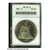 Image 1 : 1842 S$1 MS62 Prooflike ANACS. All Mint State Sea
