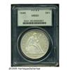 Image 1 : 1845 S$1 MS60 PCGS. The 1845 Seated dollar is a c