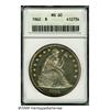 Image 3 : 1862 S$1 MS60 ANACS. A very scarce date, with a m