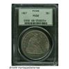 Image 1 : 1867 S$1 MS60 PCGS. Breen-5478, 1867 Over Smaller