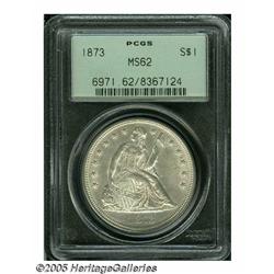 1873 S$1 MS62 PCGS. Final year of issue for the S