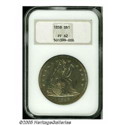 1858 S$1 PR62 NGC. The 1858 Dollar is widely know