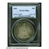Image 1 : 1863 S$1 PR64 PCGS. Moderately toned in varying s