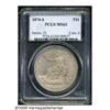 Image 1 : 1874-S T$1 MS63 PCGS. Attractive golden-violet su