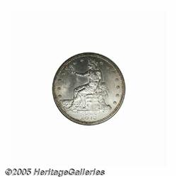 1875 T$1 MS63 NGC. Type Two Reverse with no berry