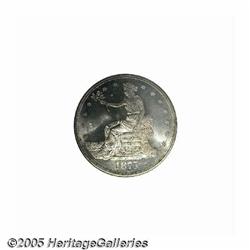 1875-CC T$1 MS64 PCGS. Type One Reverse. Generall