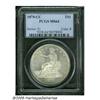 Image 3 : 1875-CC T$1 MS64 PCGS. Type One Reverse. Generall