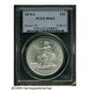 Image 1 : 1875-S T$1 MS63 PCGS. Type One Reverse. The most 