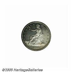 1880 T$1 PR62 Cameo ANACS. Pronounced cameo contr