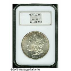 1878-CC S$1 MS65 NGC. Attractive Gem with light c
