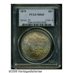 1879 S$1 MS65 PCGS. Beautiful, light bands of rai