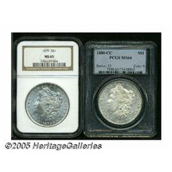 1879 S$1 MS65 NGC. Bright obverse, and crescent-t