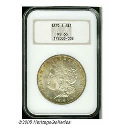 1879-S S$1 MS66 NGC. Lustrous Superb-Gem with hon
