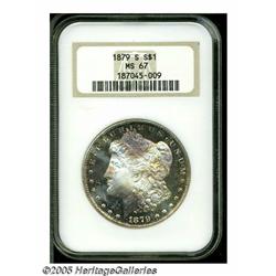 1879-S S$1 MS67 NGC. This gorgeous '79-S shows ma