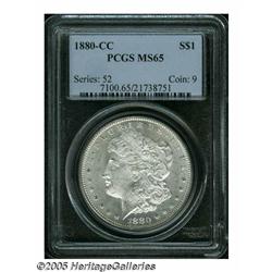 1880-CC S$1 MS65 PCGS. Bright, frosty, and essent