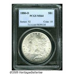 1880-O S$1 MS64 PCGS. Lustrous, white example. Li