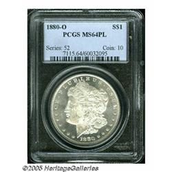 1880-O S$1 8/7 MS64 Prooflike PCGS. VAM-5. A Top 