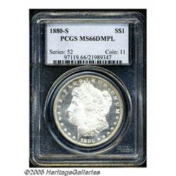 1880-S S$1 MS66 Deep Mirror Prooflike PCGS. Spect