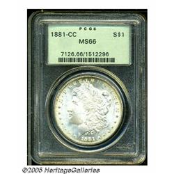 1881-CC S$1 MS66 PCGS. This is an extremely brigh