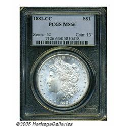 1881-CC S$1 MS66 PCGS. Highly frosted surfaces co