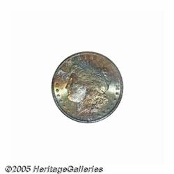 1881-CC S$1 MS67 NGC. Orange-red, apple-green, an