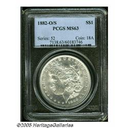 1882-O/S S$1 MS63 PCGS. VAM-4. A Top 100 Variety.