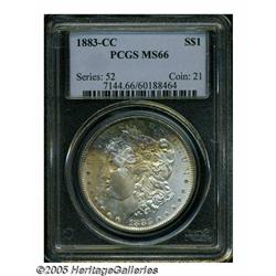 1883-CC S$1 MS66 PCGS. Brilliant, lustrous surfac
