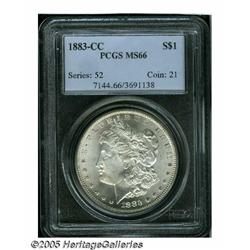 1883-CC S$1 MS66 PCGS. Lustrous, virtually colorl