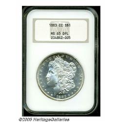 1883-CC S$1 MS65 Deep Mirror Prooflike NGC. The b