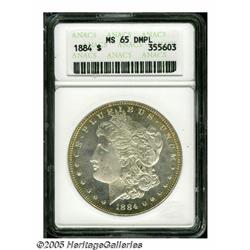 1884 S$1 MS65 Deep Mirror Prooflike ANACS. An att