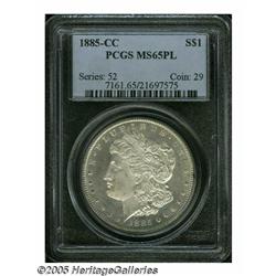 1885-CC S$1 MS65 Prooflike PCGS. Well struck with