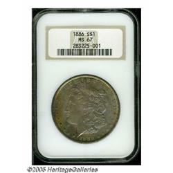 1886 S$1 MS67 NGC. A truly superlative example wi