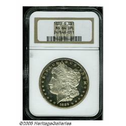 1889-S S$1 MS64 Deep Mirror Prooflike NGC. The gl