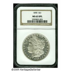 1890 S$1 MS65 Deep Mirror Prooflike NGC. The cris