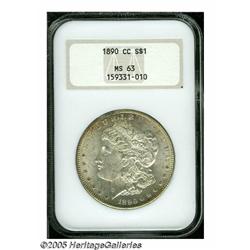 1890-CC S$1 MS63 NGC. Boldly struck, save for typ