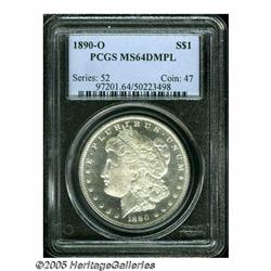 1890-O S$1 MS64 Deep Mirror Prooflike PCGS. Highl