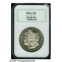 1890-O S$1 MS65 Deep Mirror Prooflike NGC. Severa