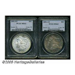 1891-CC S$1 MS63 PCGS, Frosty and lustrous with b