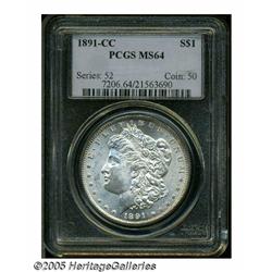 1891-CC S$1 MS64 PCGS. VAM-3. A Top 100 Variety. 