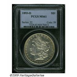 1893-O S$1 MS61 PCGS. Only a trifle weak over the