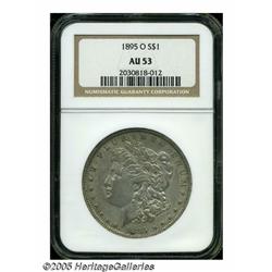 1895-O S$1 AU53 NGC. This key date Morgan represe