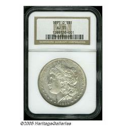 1895-O S$1 AU55 NGC. A key date in Mint State gra