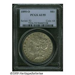 1895-O S$1 AU55 PCGS. Dusky gray patina overlays 