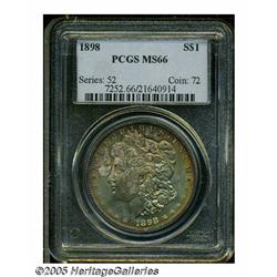 1898 S$1 MS66 PCGS. Well struck and highly lustro