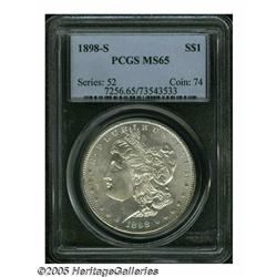 1898-S S$1 MS65 PCGS. Fully struck and brilliant 
