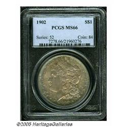 1902 S$1 MS66 PCGS. Highly attractive Powdery vio
