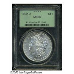 1902-O S$1 MS66 PCGS. Bright lustrous surfaces ar