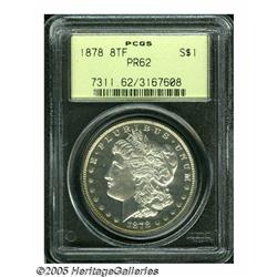 1878 8TF S$1 PR62 PCGS. The 8 Tail Feather proof 