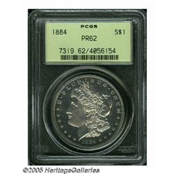 1884 S$1 PR62 PCGS. This lovely specimen features